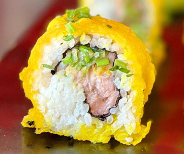 Tempura Roll Sushi with Salmon